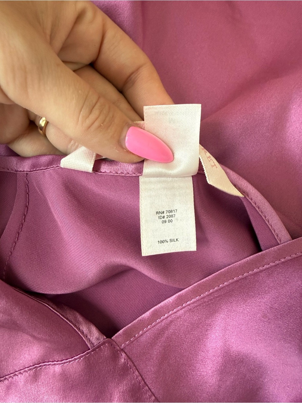 100% Silk Victoria’s Secret Shiny Tie-Back Dress - Picture 6 of 7